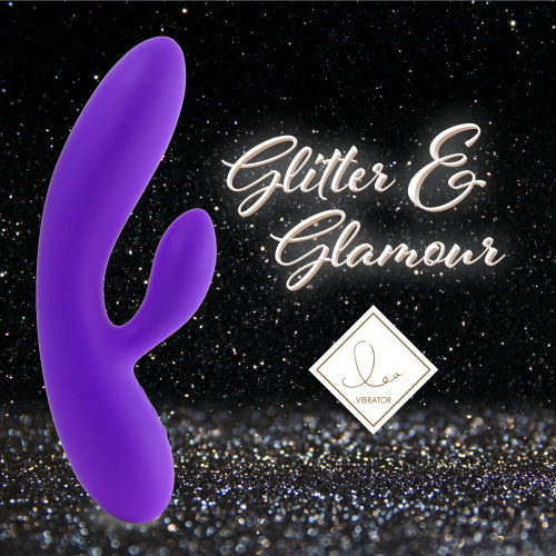 FeelzToys Lea Rabbit Vibrator - Гибкий вибратор кролик с двумя моторами, 17х3.8 см (фиолетовый)
