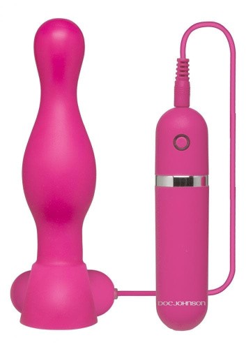 Doc Johnson Platinum Delight Plug - Анальный вибратор, 12х3,5 см