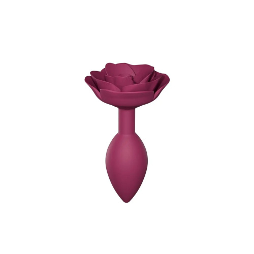 Love To Love Open Roses M - Анальна пробка, 8.5х3.4 см (бордовий) - купити в Києві, Україні
