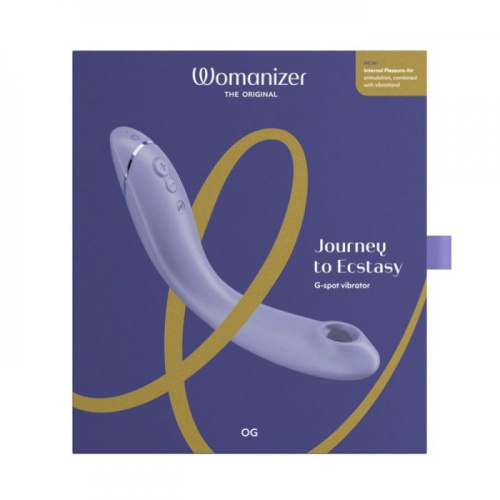 Womanizer OG Lilac + Лубрикант 50 мл - Вакуумний вібратор для точки G, 17,6 см (фіолетовий) - купити в Києві, Україні