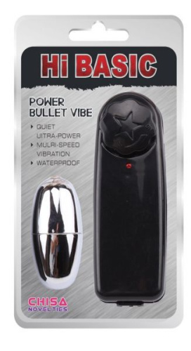 Hi-Basic Power Bullet Vibe - Виброяйцо, 5,5 см (серебристый)