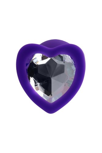 Todo By Toyfa Diamond Heart - Анальная пробка с кристаллом, 7х2 см (фиолетовый)