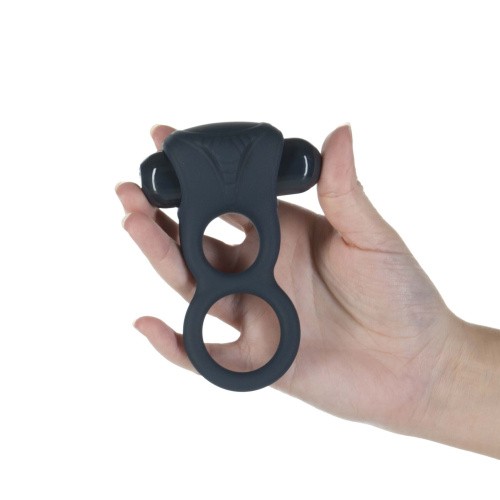 Lux Active Triad Vibrating Dual Cock Ring - подвійне віброкільце з пультом, 11х2.7 см (синій) - купити в Києві, Україні