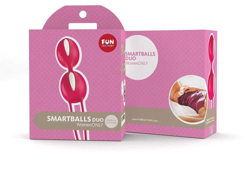 Fun Factory Smartballs Duo Вагінальні кульки, 9.5х3. 6 см (червоний з білим) - купити в Києві, Україні