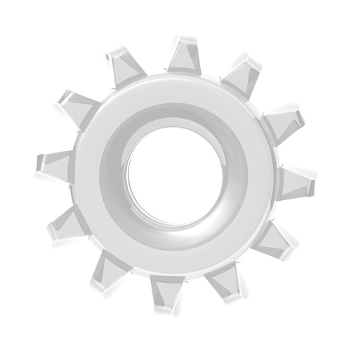 LoveToy Power Plus Cockring 3 - эрекционное кольцо с рельефом, 4.5 см (прозрачный)