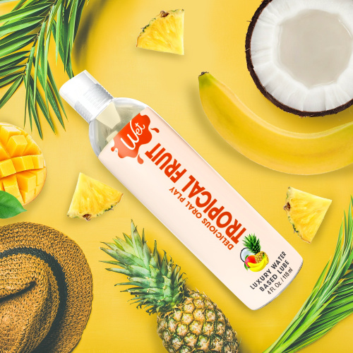 Оральная смазка со вкусом тропических фруктов Wet Tropical, 30 мл