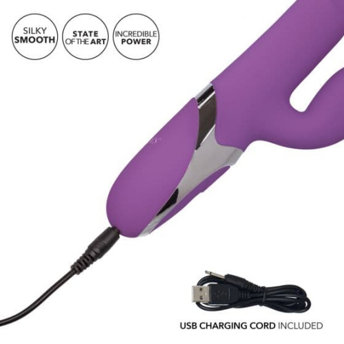 CalExotics Enchanted Kisser - вибратор кролик с толчковыми движениями и вращением, 12.8х3.8 см