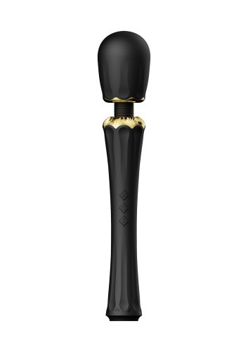 Zalo Kyro Wand мощный перезаряжаемый вибромассажер с 2 насадками, 29.1х5.35 см (чёрный)