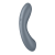 Satisfyer Curvy Trinity 1 - Вакуумный стимулятор + вибратор точки G, 17.5х3.9 см (серый)