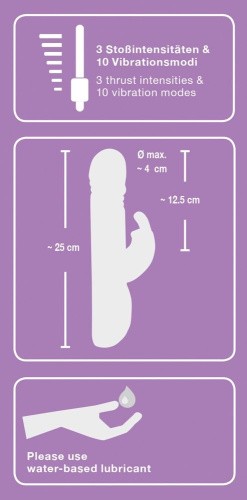 Orion - Sweet Smile Push Vibrator - Hi-tech вибратор, 25 см