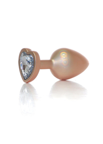 Металлическая анальная пробка B-Series Jewellery Pearl Gold Plug - размер L