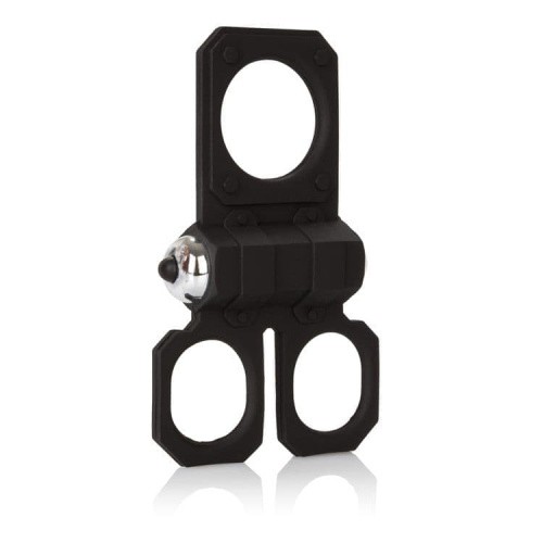 CalExotics Lovers Gear Ball Spreader Enhancer - виброкольцо, 10.2х2.5 см (черный)