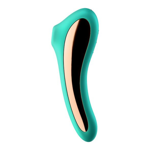 Satisfyer Dual Kiss - Двусторонний стимулятор, 19х6.5 см (зелёный)