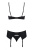 Obsessive Gretia set - эротический комплект бюстгальтер, стринги и пояс для чулок, S/M (чёрный) Obsessive Gretia set - эротический комплект бюстгальтер, стринги и пояс для чулок, S/M (чёрный)