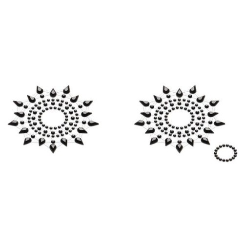 Petits Joujoux Gloria set of 2 Black - пэстис из кристаллов, украшение на грудь, (черный)