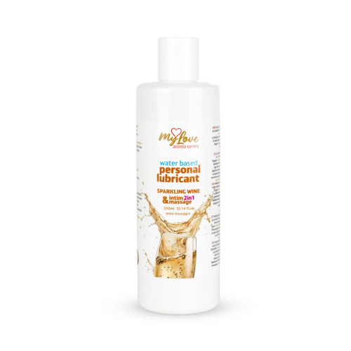 2в1 лубрикант и массажный гель - MyLove Aroma Series Intim&Massage Sparkling Wine, 300 мл