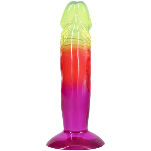 Дилдо Doc Johnson Crystal Jellies 6.5 Inch Rainbow, 16,5 см - купити в Україні | Секс шоп SEX-SHOP.ua