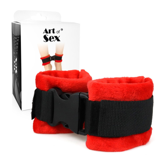 Поножи Art of Sex Ankle Cuffs - Soft Touch (красные)