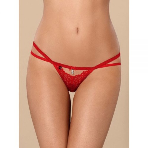Obsessive 838-THO-3 - сексуальные стринги, S/M (красный)