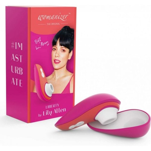 Womanizer Liberty by Lily Allen Rebellious Pink - Лимитированный бесконтактный клиторальный стимулятор, 10.5х5 см (розовый)