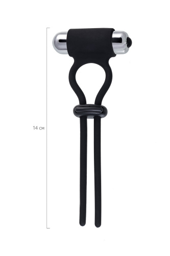 Toyfa A-Toys Erection Enhancing Lasso Jat - лассо с вибрацией, 14 см (черный)