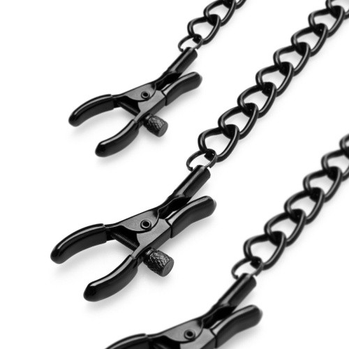 Bedroom Fantasies Nipple & Clit Clamps - Зажимы для сосков и клитора, (черный)