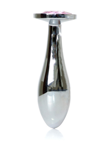 Анальная пробка с кристаллом B-Series Jewellery Silver Plug, M