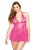 Кружевной пеньюар с открытой спиной и стринги Fantasy Lingerie, XL/ХХL (розовый) Кружевной пеньюар с открытой спиной и стринги Fantasy Lingerie, XL/ХХL (розовый)