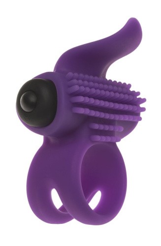 Adrien Lastic Bullet Lastic Ring - виброкольцо с язычком, 7х2.5 см (фиолетовый)