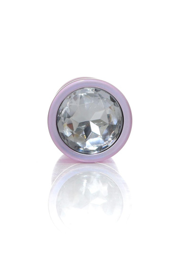 Анальная пробка с камнем B-Series Jewellery Pearl Pink Plug, M