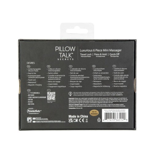 Pillow Talk Secrets Desires 6-Piece Mini Massager Set - Вібромасажер, 7.2х1.9 см - купити в Києві, Україні