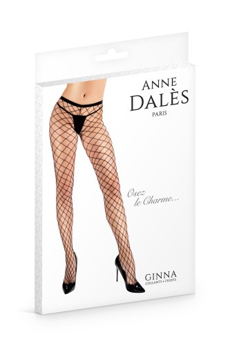 Anne De Ales Ginna T1 - Колготки в крупную сетку, S (чёрный)