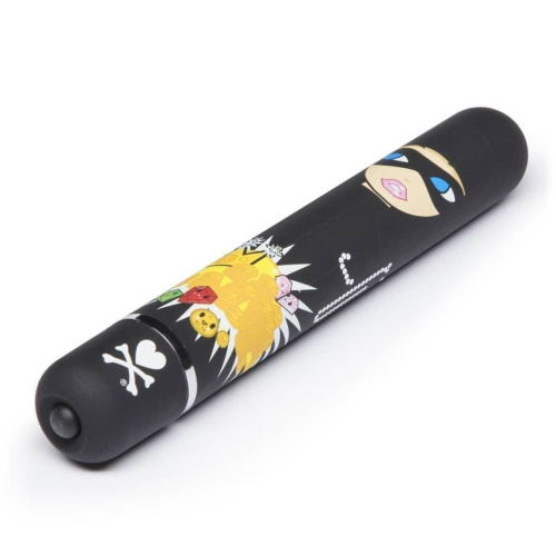 Tokidoki Black Robber Woman - Вибратор с 7 функциями, 18.5х2.7 см