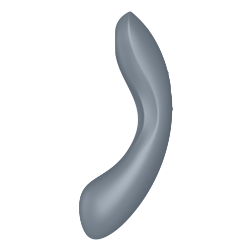 Satisfyer Curvy Trinity 1 - Вакуумный стимулятор + вибратор точки G, 17.5х3.9 см (серый)