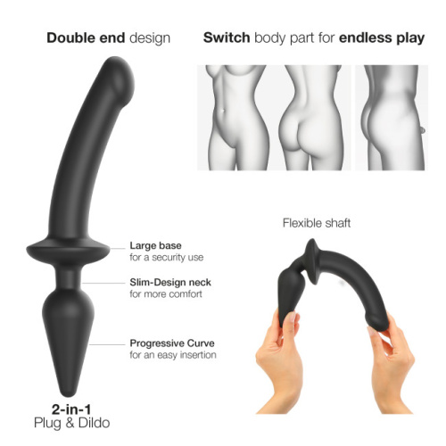 Strap-On-Me Switch Plug-In Dildo XXL - Анальная пробка с дилдо, 27.1х5.2 см