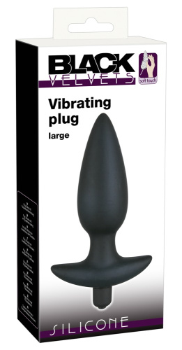 Orion Black Velvet Vibrating Plug Large - Анальная пробка с вибрацией, 17х4 см (черный)