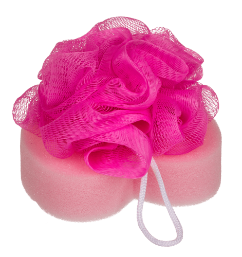 Bath Sponge Heart - Губка для ванної, 12 см (рожевий) - купити в Києві, Україні