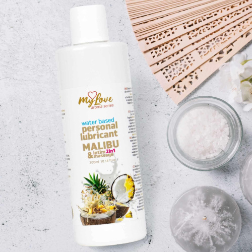 2в1 лубрикант и массажный гель - MyLove Aroma Series Intim&Massage Malibu, 300 мл
