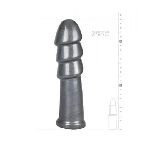 Doc Johnson American Bombshell B-10 Warhead Gun Metal, фаллоимитатор для фистинга, 25.4х6,9 см