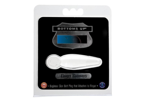 Topco Sales Bottoms Up Finger Rimmers - Анальная пробка малая, 7х2 см (белый)