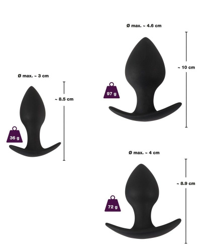 Набір анальних пробок - Black Velvets Anal Trainer Set - купити в Україні | Секс шоп SEX-SHOP.ua
