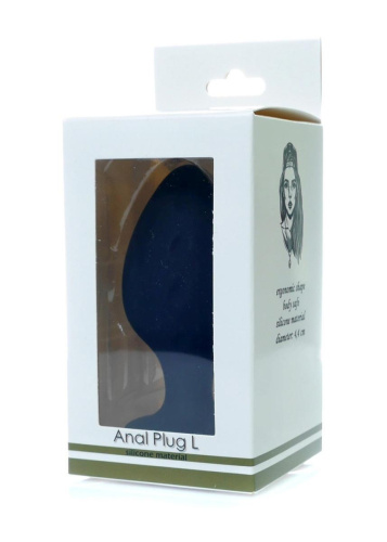 Boss Silicone Anal Plug L - Анальна пробка, 9х4,4 см (черный)