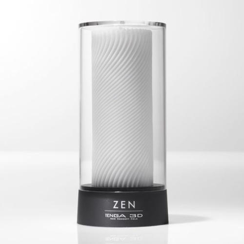 Tenga 3D Zen - Мастурбатор с волнистой текстурой, 24х7 см (белый)