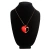 Charmed Vibrating Silicone Heart Necklace - ожерелье с подвеской вибратором, 90 см (красный)