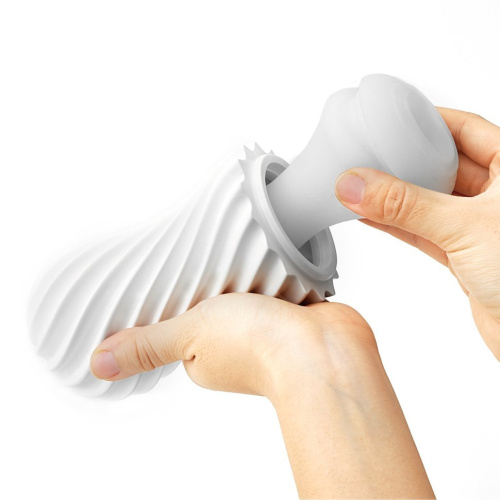Tenga Flex Silky White мастурбатор з ефектом скручування, 17,6 см (білий) - купити в Києві, Україні