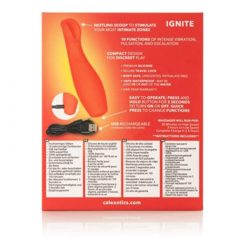 CalExotics Red Hot Ignite вибромассажер 13.25х3.25 см