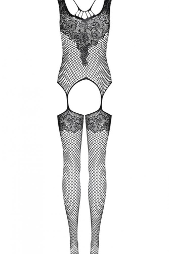 Obsessive F229 - Комбинезон-сетка, S-L (чёрный)