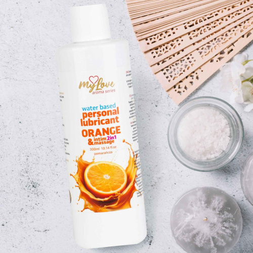 2в1 лубрикант и массажный гель - MyLove Aroma Series Intim&Massage Orange, 300 мл