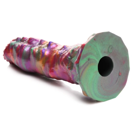 Creature Cocks Larva Silicone Ovipositor Dildo - фантазийный фаллоимитатор инопланетянина с 4 личинками-яйцами, 22.9х6.1 см (радужный)