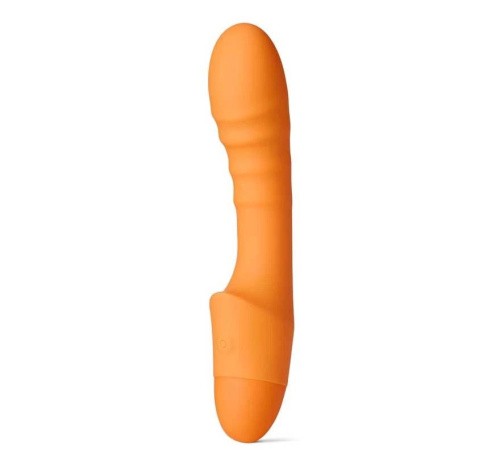 So Divine - Pash Ribbed G-spot Vibrator - Ребристый вибратор для точки G, 12.5х3.4 см (оранжевый)